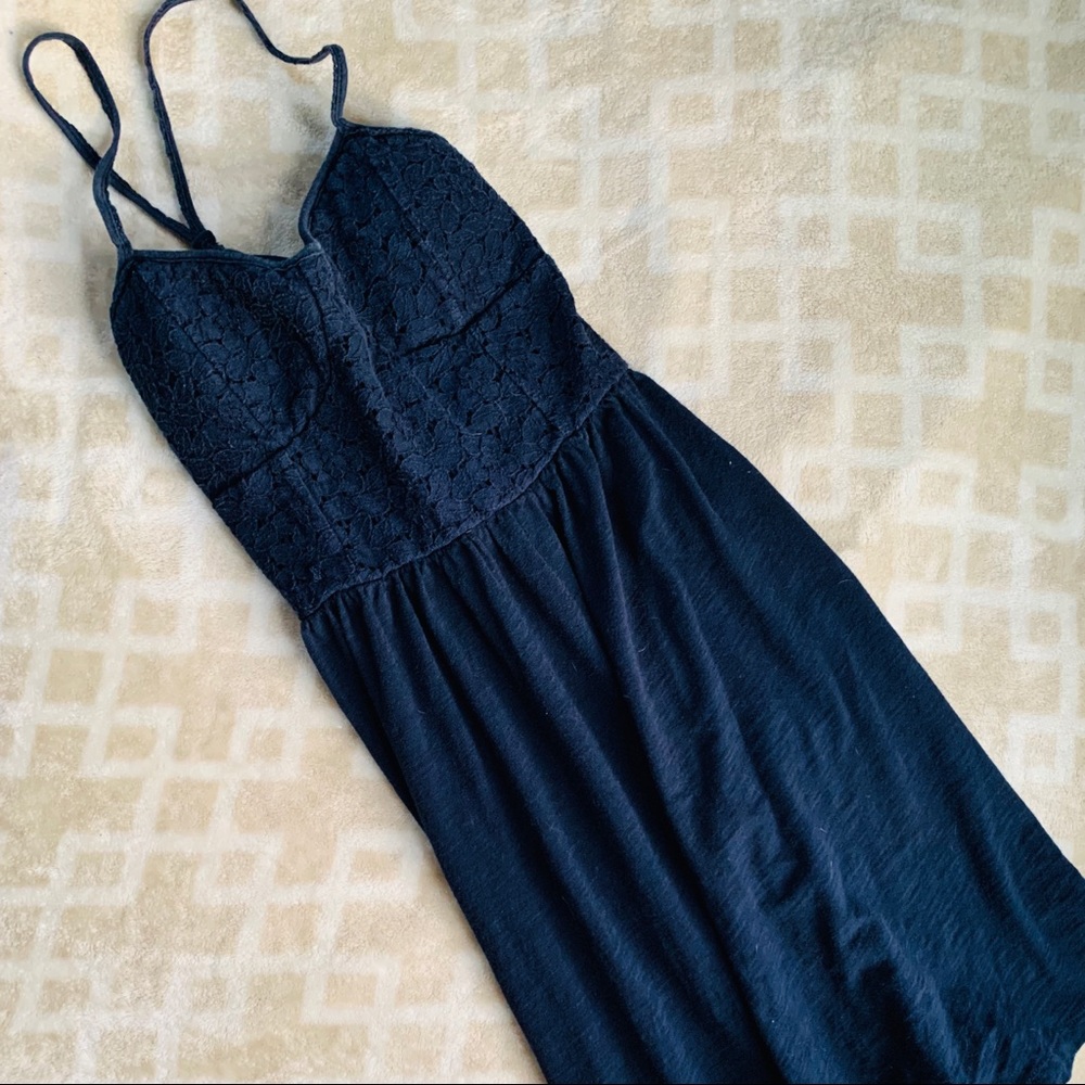 American Eagle, navy strap dress